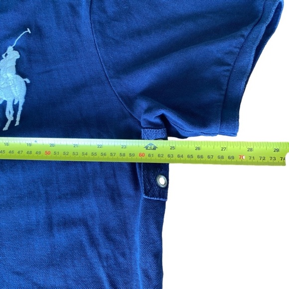 Polo by Ralph Lauren Blue White Short Sleeve Polo Tee T-Shirt Top Men's XXL - Picture 7 of 9